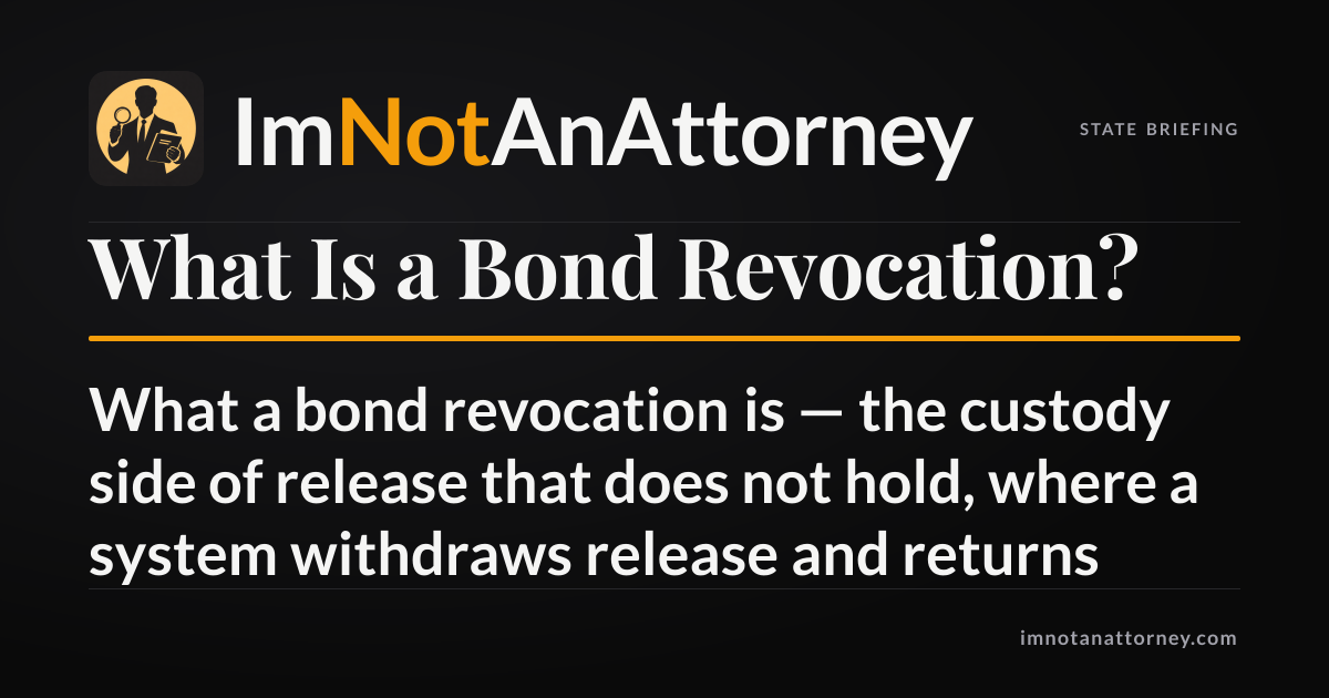 What Is a Bond Revocation? | ImNotAnAttorney